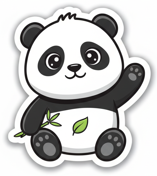 Cute panda illustration